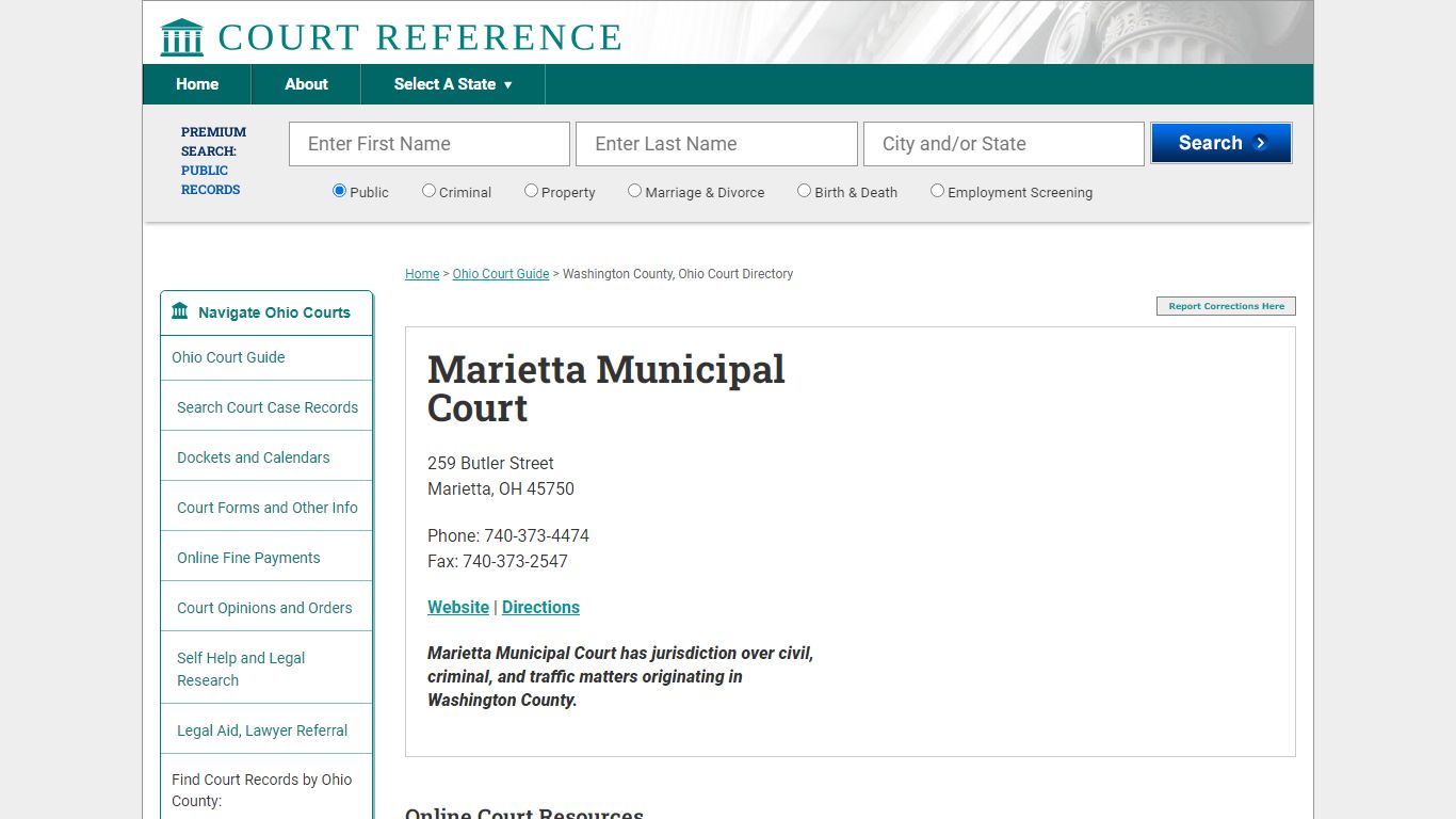 Marietta Municipal Court - Court Records Directory